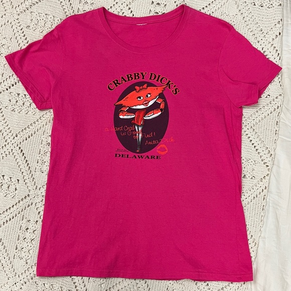 Hot pink Crabby D! cks tee - Picture 6 of 13